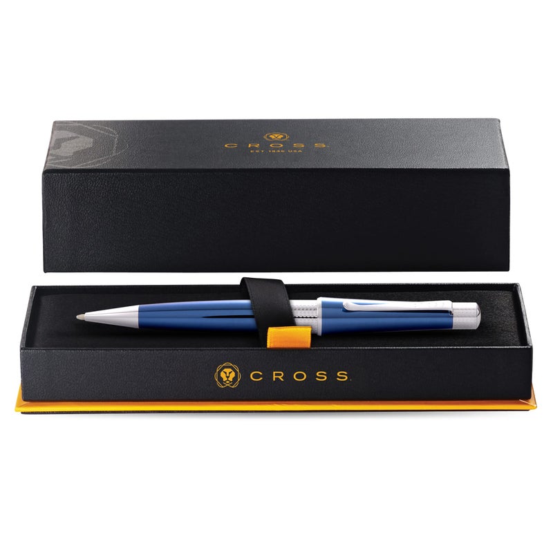 Cross Beverly Refillable Ballpoint Pen, Medium Ballpen, Includes Premium Gift Box - Translucent Cobalt Blue Lacquer - Image 3
